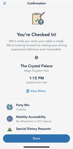 mobile check in for crystal palace