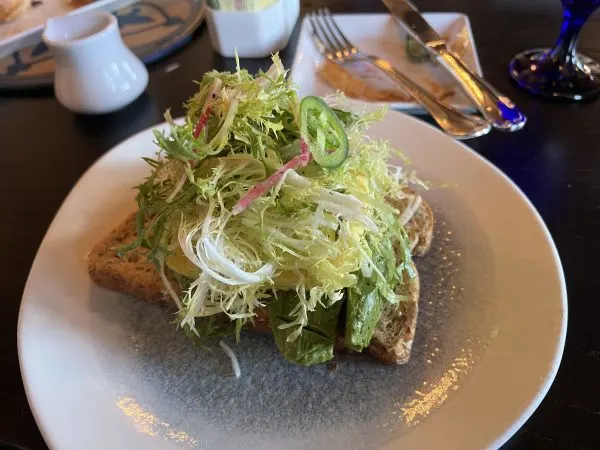 plant-based avocado toast cinderella's royal table