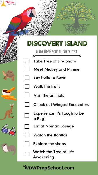 discovery island checklist animal kingdom
