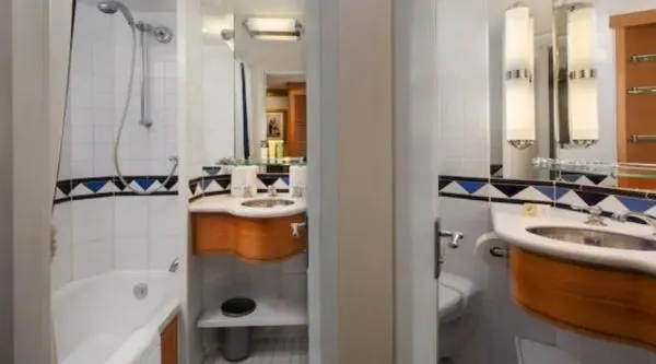Disney Magic Inside Stateroom split bathroom
