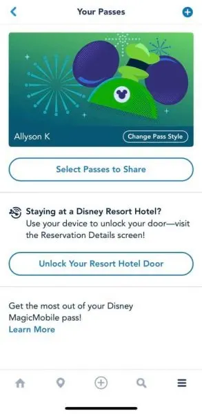 disney magicmobile select passes to share