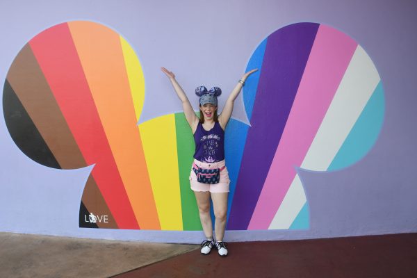 Allison fanny pack pride mural