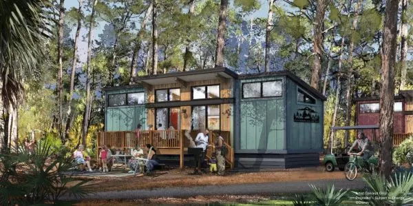 concept art of disney vacation club cabins at fort wilderness