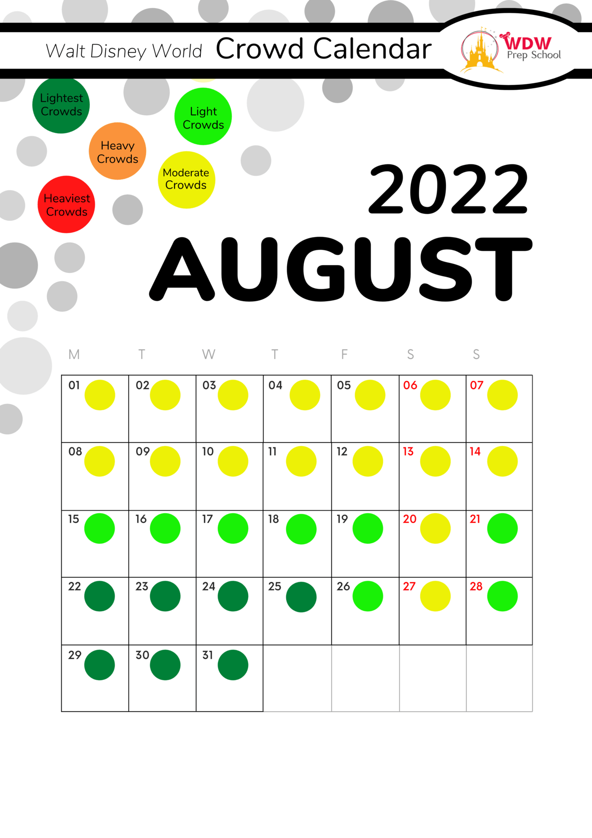 Disney World Crowd Calendar 2022 By Park Disney World 2022 Crowd Calendar (Best Times To Go)