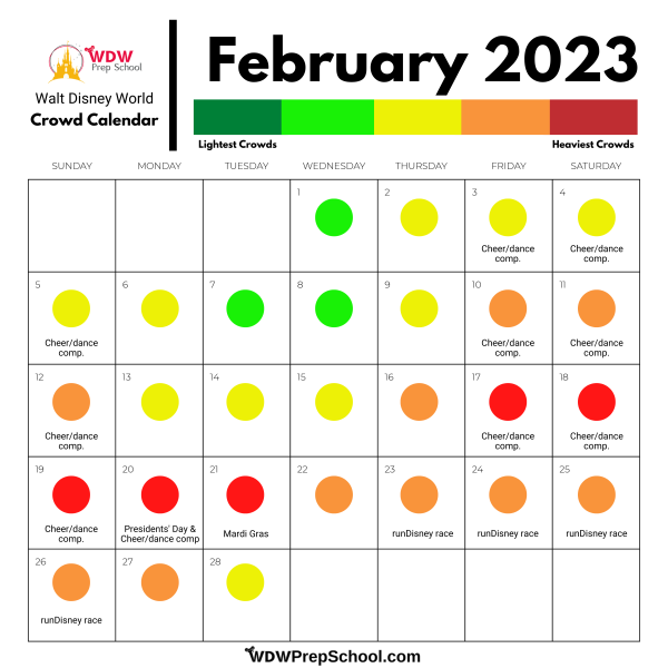 February Crowd Calendar