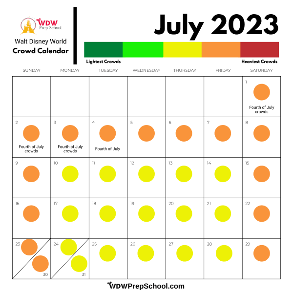 July Crowd Calendar