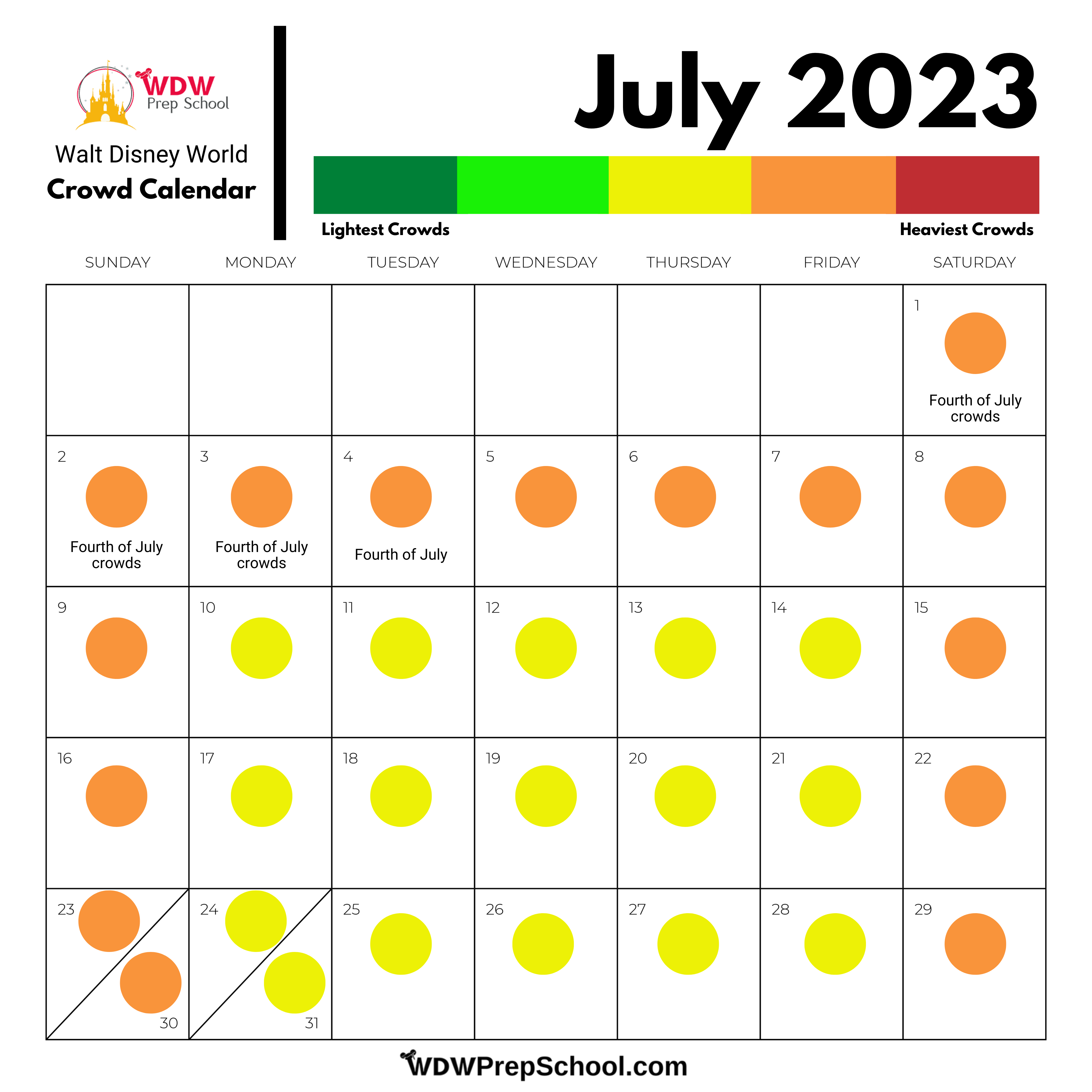 Disney World 2023 & 2024 Crowd Calendar (best times to go)