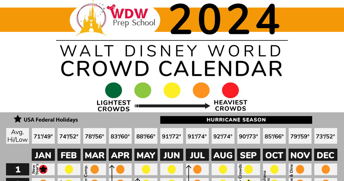 Disney 2024 Crowd Calendar Issi Rhetta