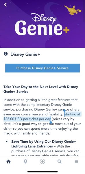 disneyland genie plus price increase $25