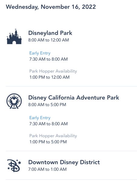 disneyland early entry hours