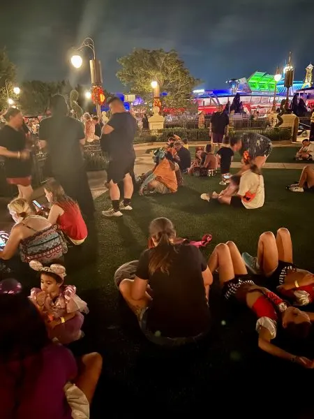 plaza garden viewing space for disney's not so spooky spectacular fireworks