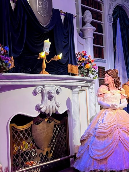 lumiere at enchanted tales with belle