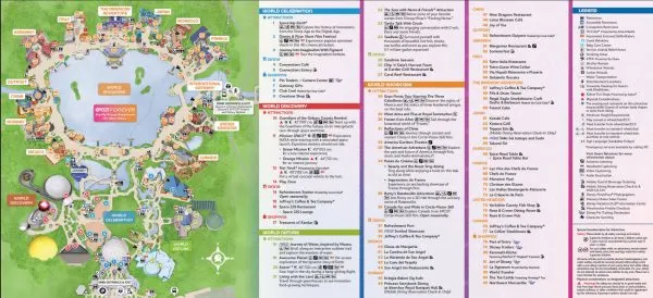 Epcot Guide Map
