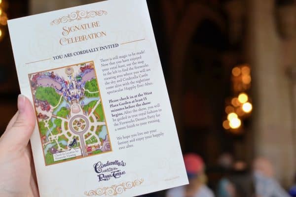 Signature Celebration Package map Special ticketed event Magic Kingdom
