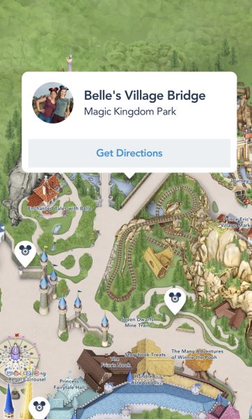 photopass belle's village bridge mermaid magic kingdom