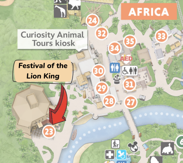 location of festival of the lion king at animal kingdom