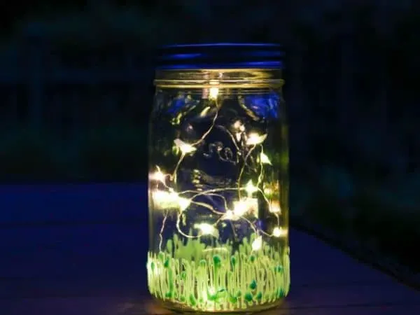 diy lightning bugs in a jar craft
