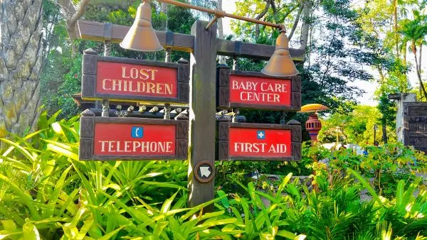 first aid and baby care center signage animal kingdom