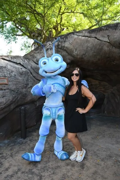 flik from a bug's life at animal kingdom for earth day