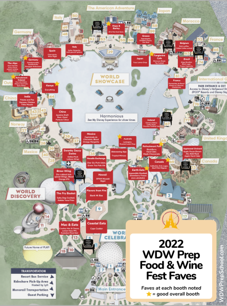 2022 food and wine map - all booths
