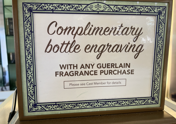 complimentary bottle engraving in france pavilion at epcot