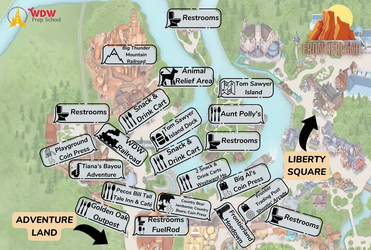 Guide to Frontierland (including Tom Sawyer Island)