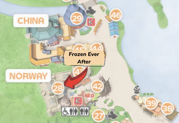 frozen ever after location on epcot map