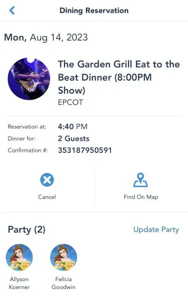 garden grill eat to the beat dining package