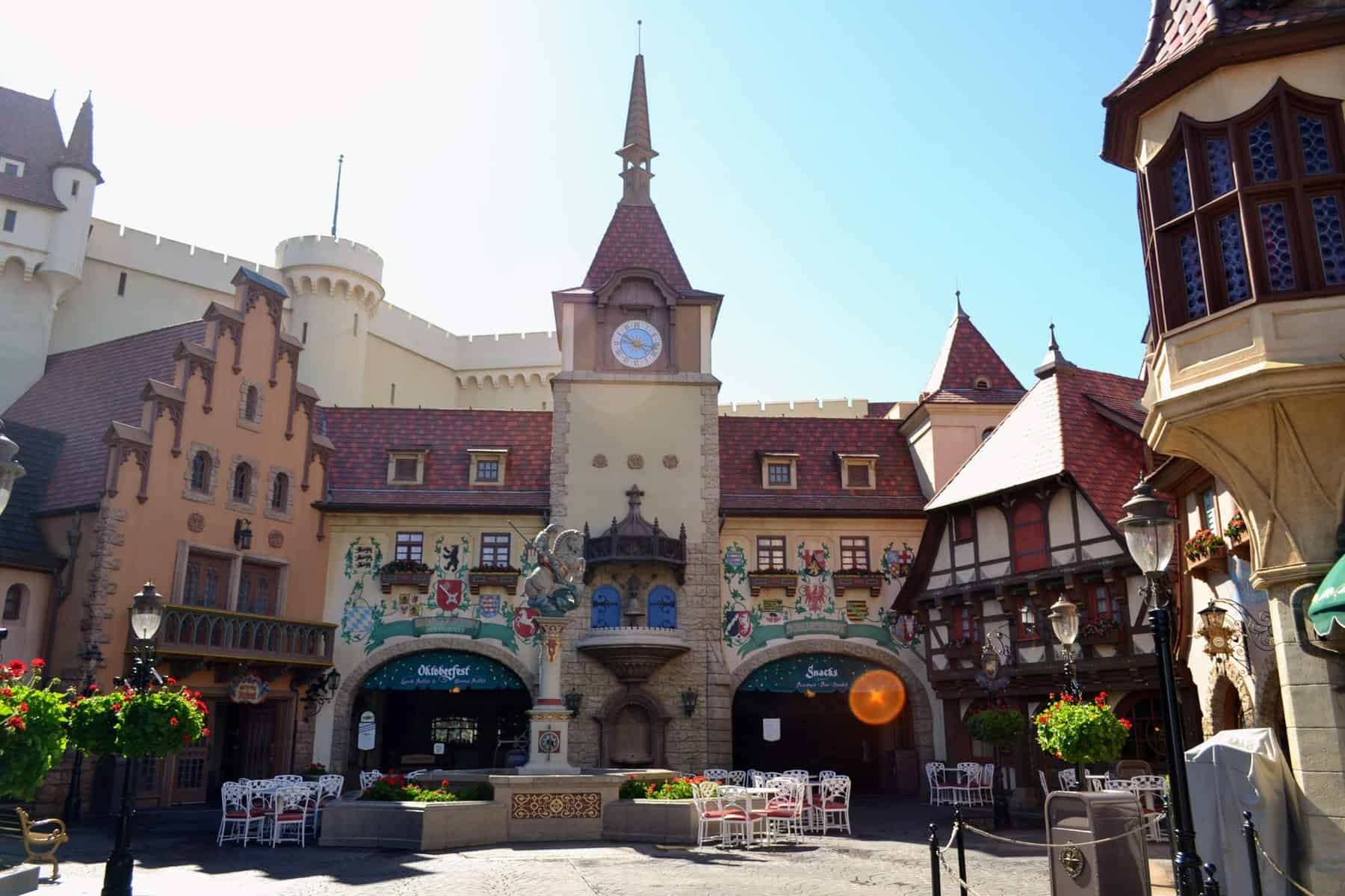 A deep dive into the Germany pavilion at Epcot (snacks, beer, best Harmonious views)