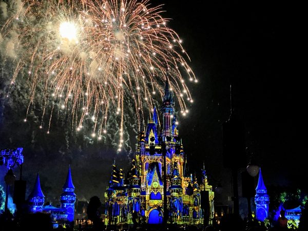 happily ever after fireworks and projections