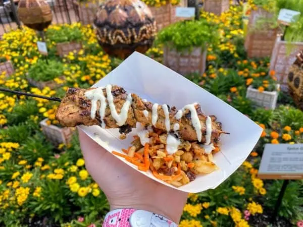 harissa chicken kebab - tangierine cafe morocco - flower and garden 2022