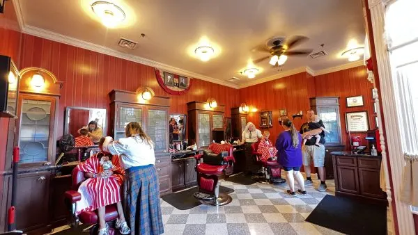 Interior of Harmony Barber Shop