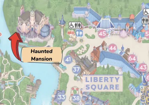 haunted mansion location on magic kingdom map
