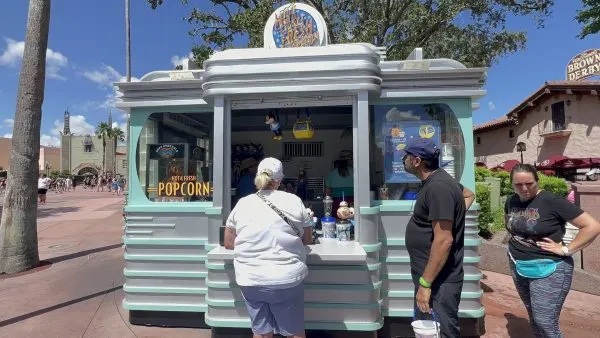 popcorn cart hollywood studios by brown derby
