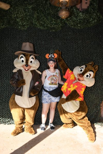 chip and dale in their rescue rangers costumes at hollywood studios