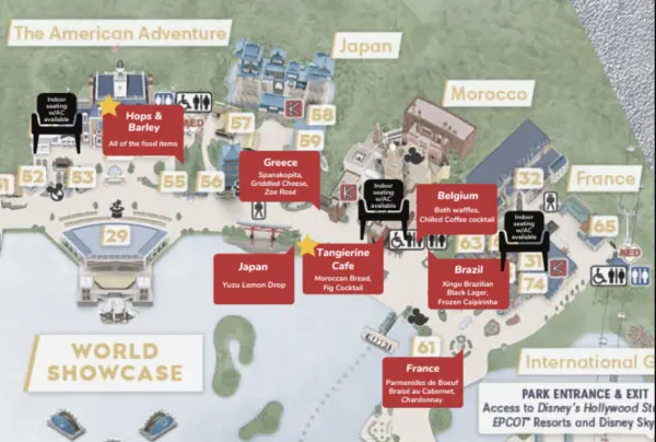 2022 epcot food and wine booth locations - map