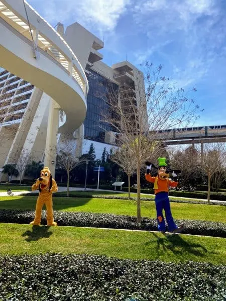 Goofy and pluto at the contemporary