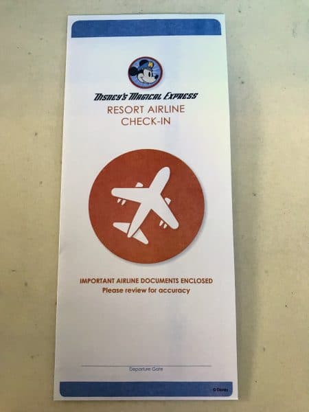 Resort airline check-in