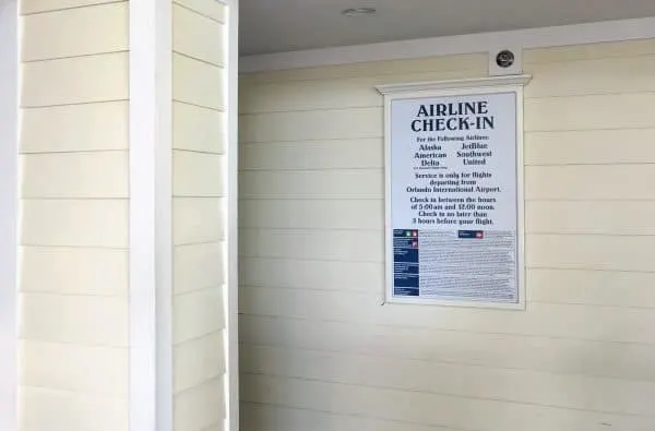 Resort Airline Check In sign