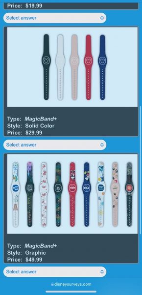 magicband+ pricing given during disney survey