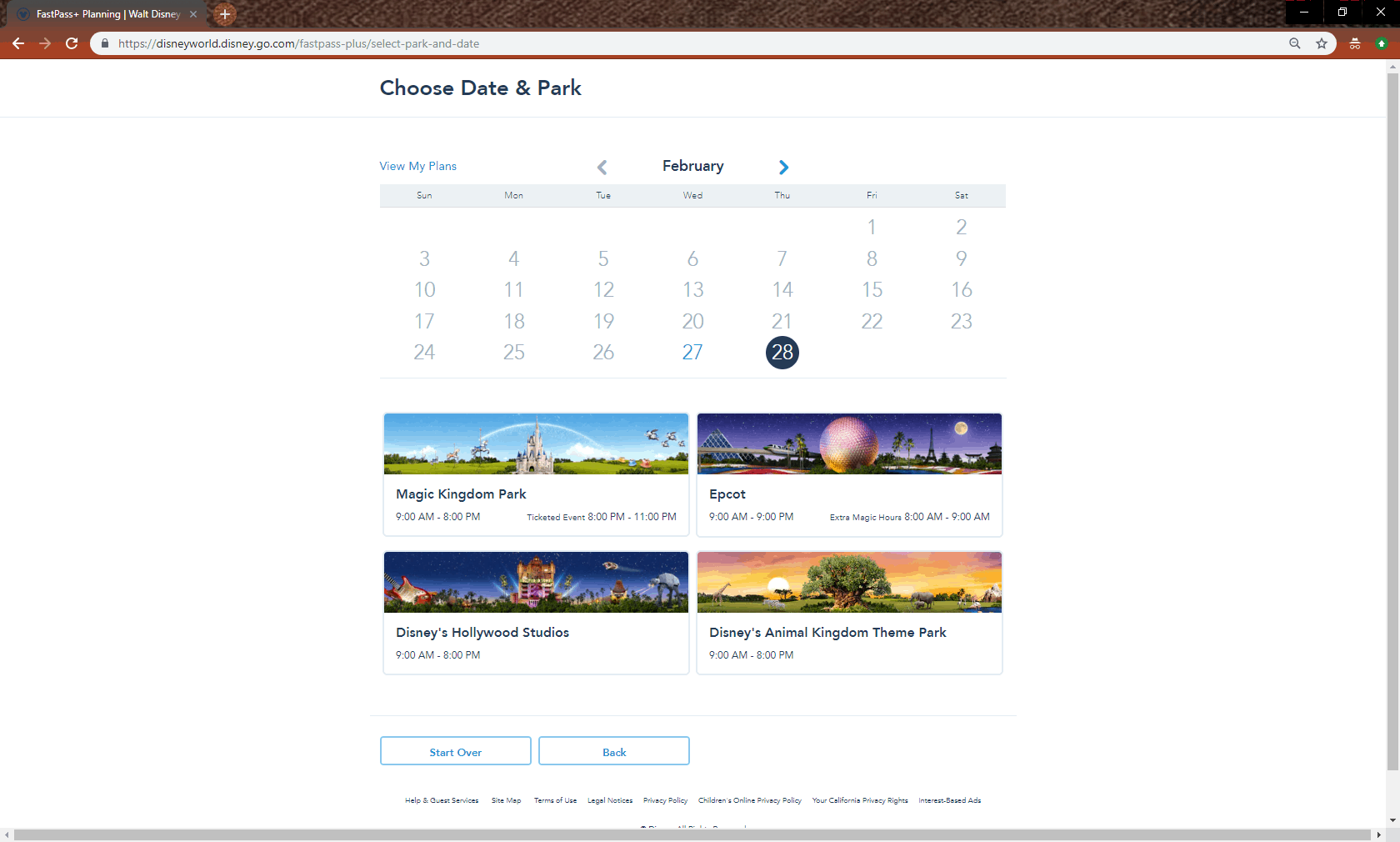 FastPass+ in My Disney Experience