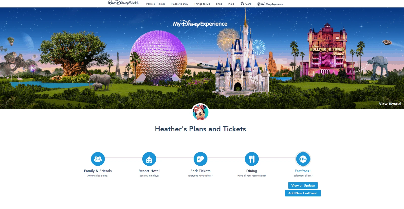 FastPass+ in My Disney Experience
