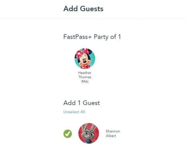 Adding a guest to a reservation