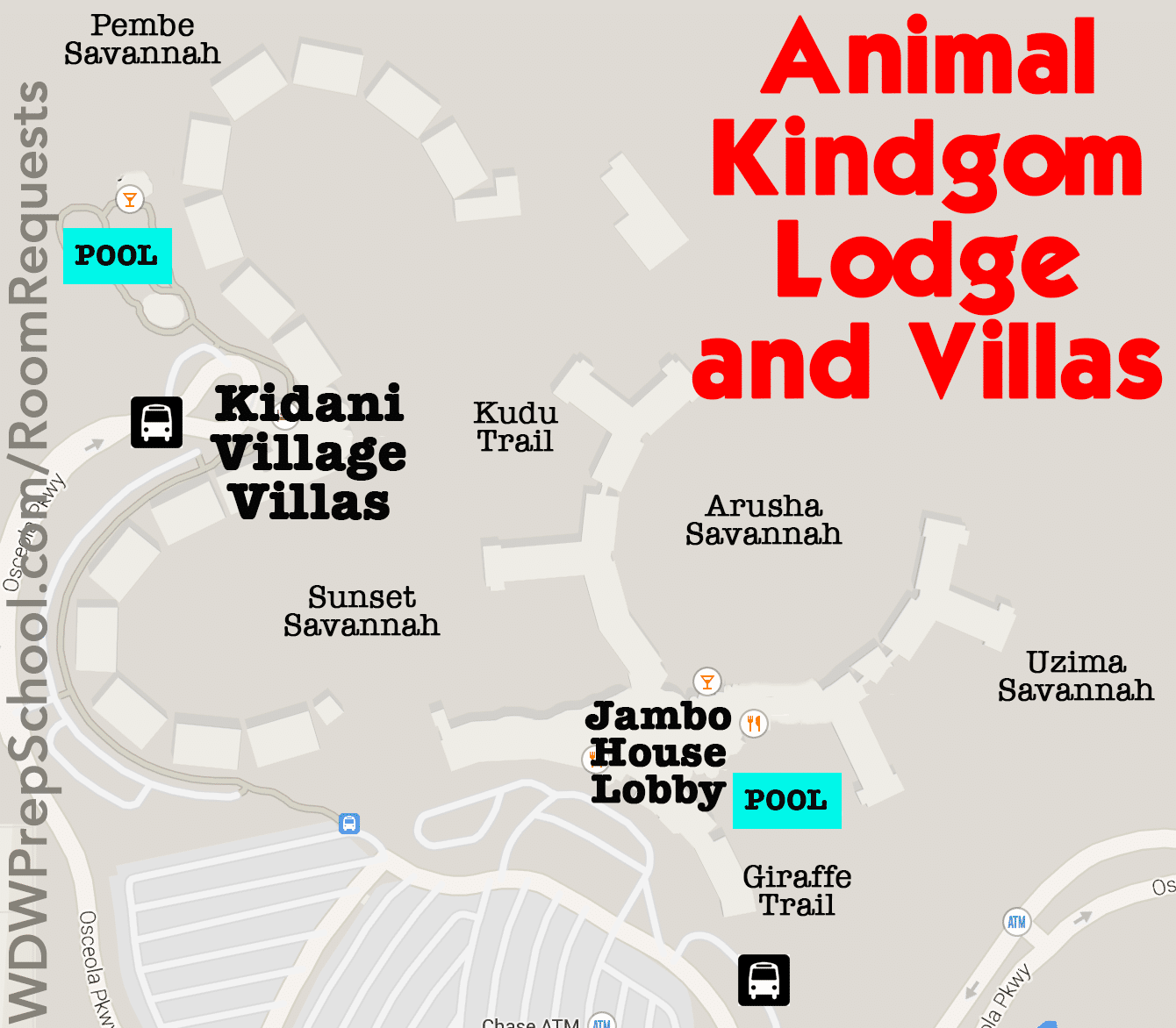 Animal Kingdom Villas - Kidani Village Resort Maps - WDW Prep School