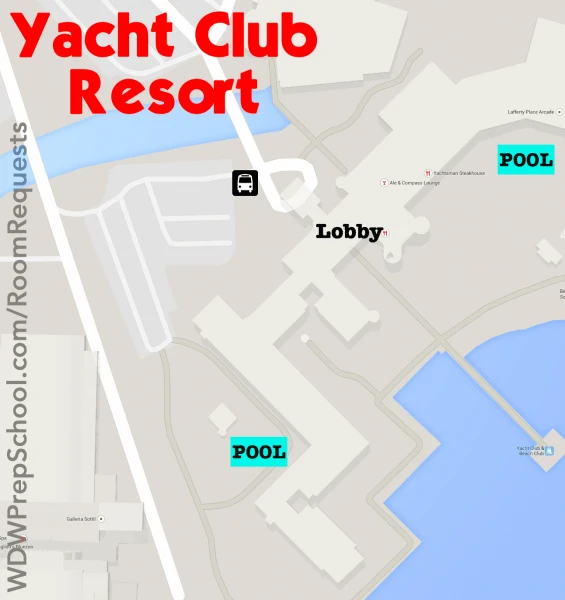 yacht club resort map walt disney world