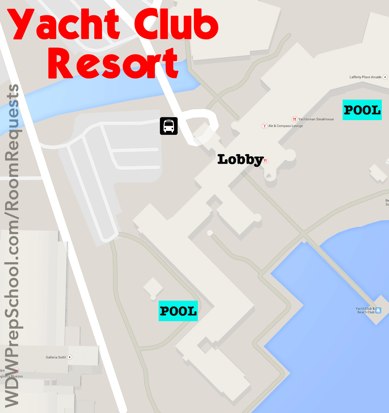 map of yacht club resort