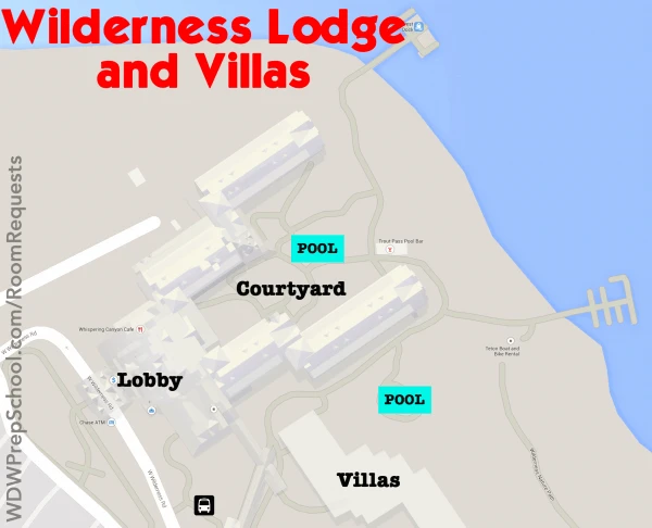 wilderness lodge and villas map walt disney world
