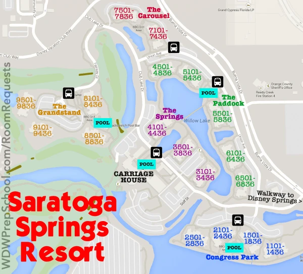 saratoga springs map walt disney world