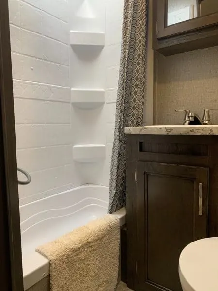 Bathroom in the camper