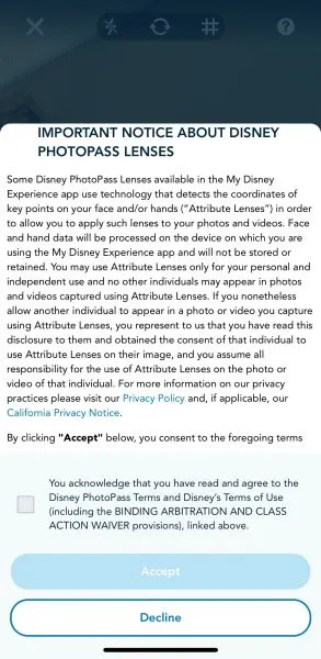 disney photopass lenses terms and condition agreement